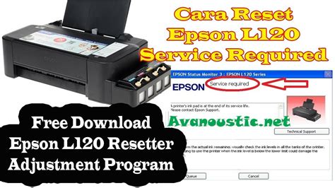 Cara Reset Epson L120 Yang Sudah Service Required