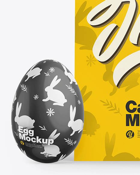 Card  Two Glossy Eggs Mockup