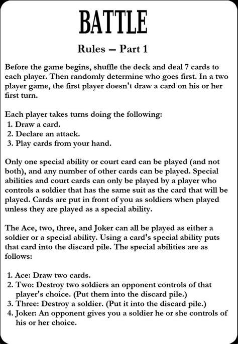 Card Directions