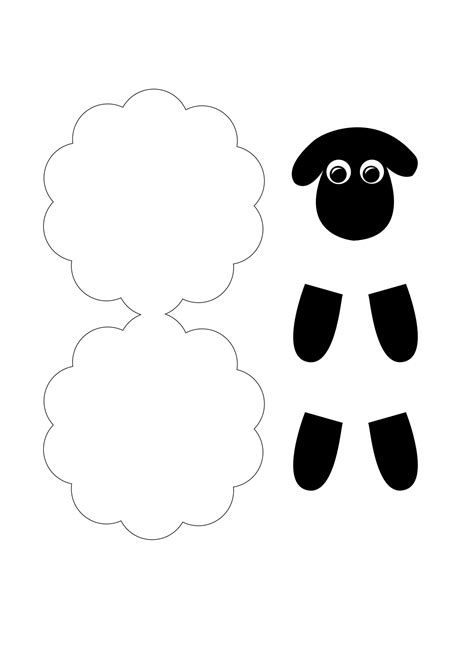 Cardboard Sheep Template