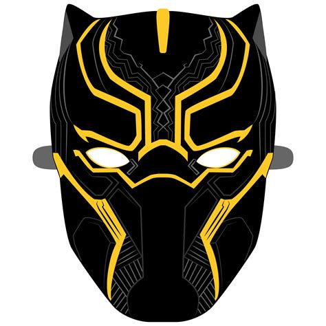 Cardboard Black Panther Helmet Template
