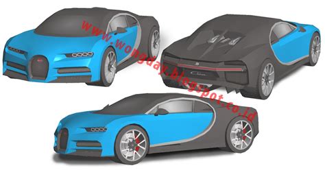 Cardboard Bugatti Chiron Template