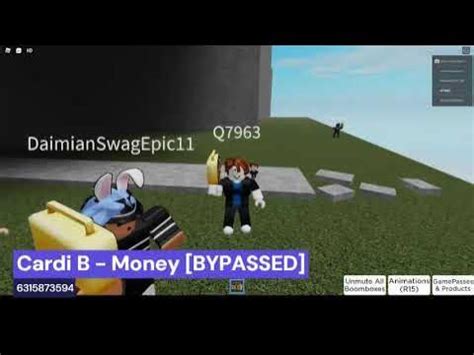 Cardi B - Money roblox ID code [BYPASSED] - YouTube