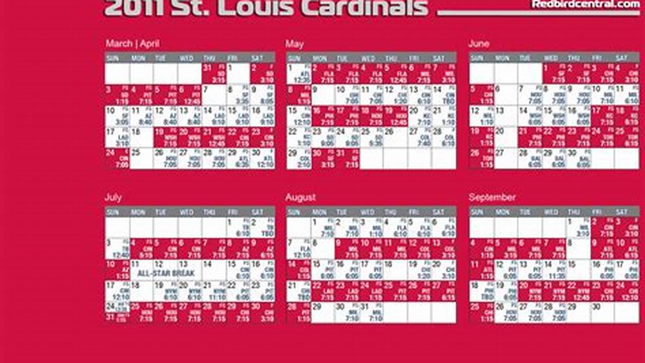 Cardinal Schedule For 2025