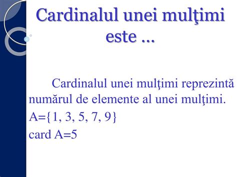 Cardinalul Unei Multimi Formula