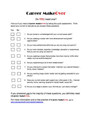Career Questionnaire Free