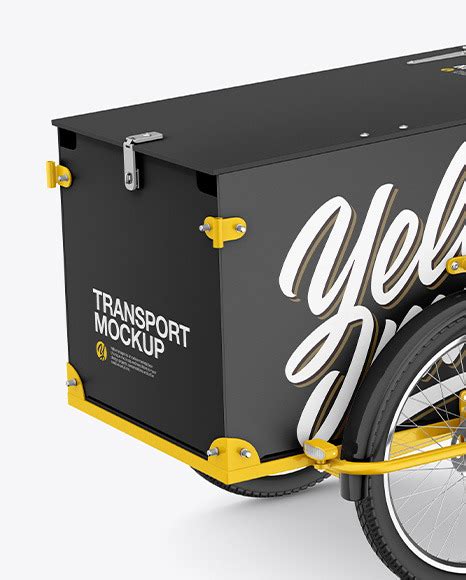 Cargo Bike Mockup Half Side View