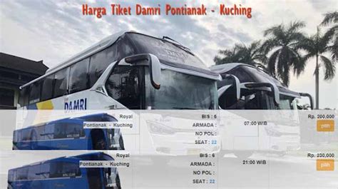 Cari Informasi Harga Tiket Bus Pontianak Kuching? Ini 5 Rekomendasi Harga Terbaik!