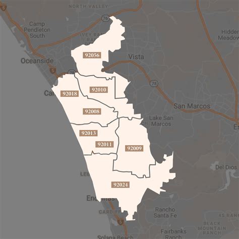 Carlsbad California Zip Code Map