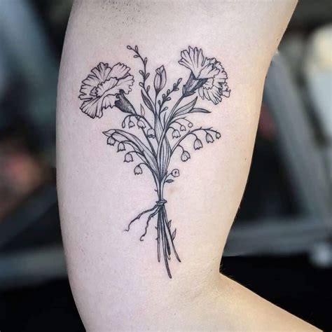 160+ Best Carnation Flower Tattoo Designs With Meanings