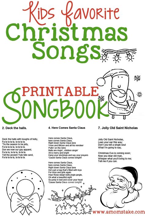 Caroling Songs Printable