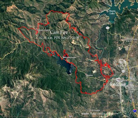 Carr Fire Satellite Map Best Map Cities Skylines