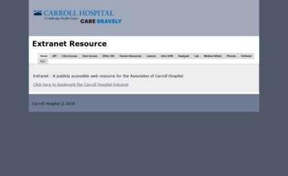 Carroll Hospital Center Extranet