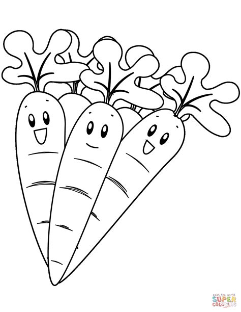Carrots Coloring Page