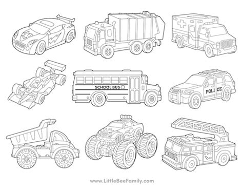 Cars Trucks Coloring Pages
