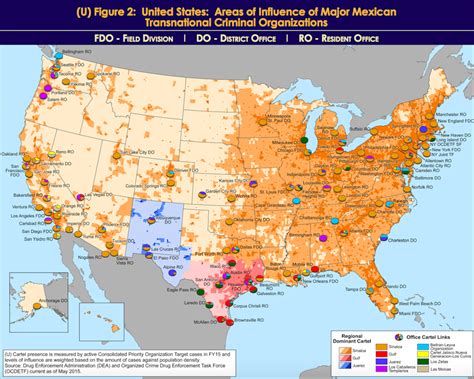 DEA's cartel map of America shows the fugitive drug lord dominates