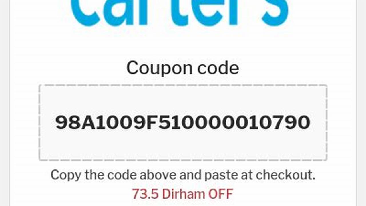 Carter'S Coupon Code 2024 India