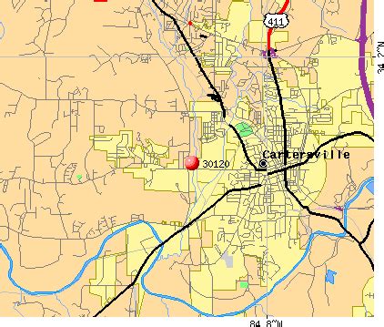 Cartersville Map Print City Map Prints Cartersville Map Etsy