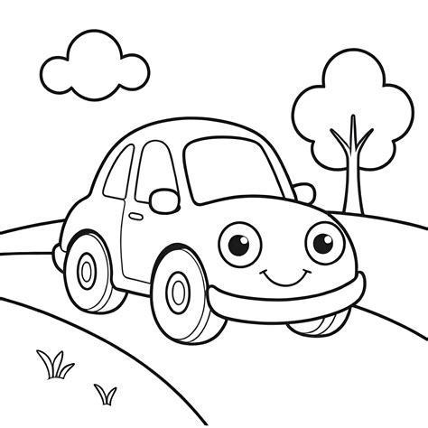 Cartoon Car Coloring Pages