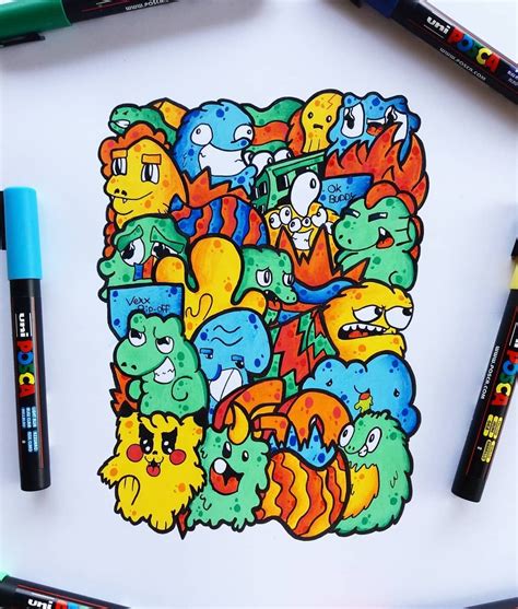 Cartoon Characters To Draw With Posca