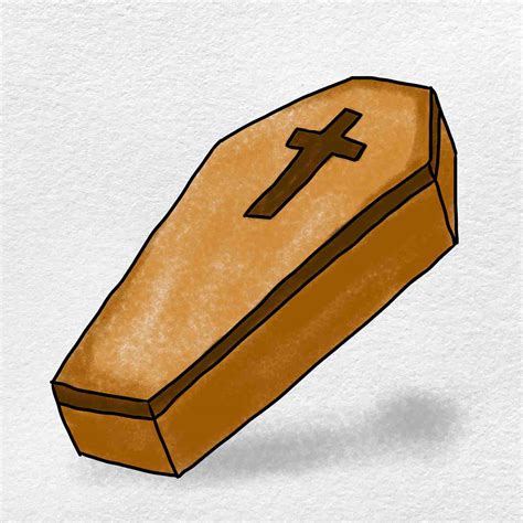 Cartoon Coffin Drawing