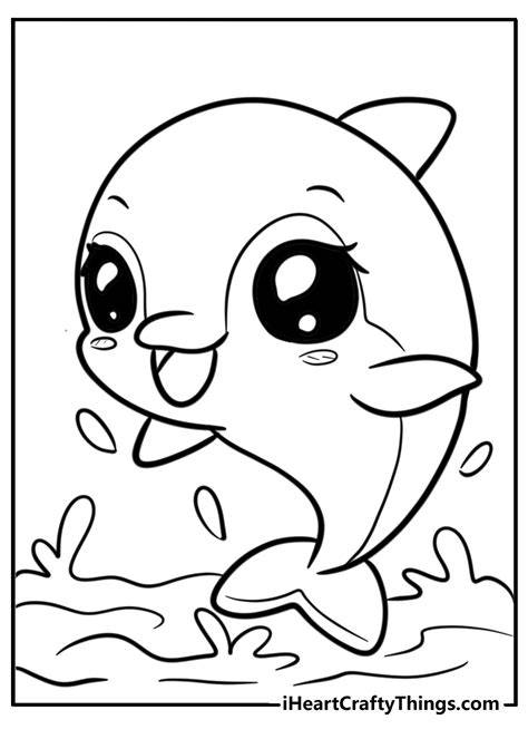 Cartoon Dolphin Coloring Pages