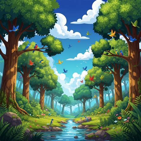 Cartoon Forest Illustrations