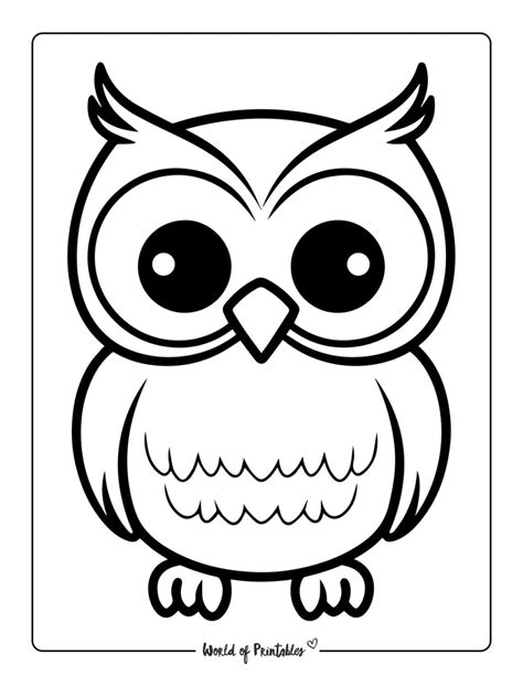 Cartoon Owl Coloring Pages