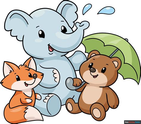 Cartoon Pictures Of Cute Animals To Draw