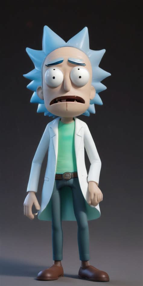 Cartoon Scientist With Spiky Hair