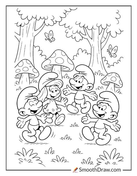 Cartoon Smurf Cool Coloring Pages