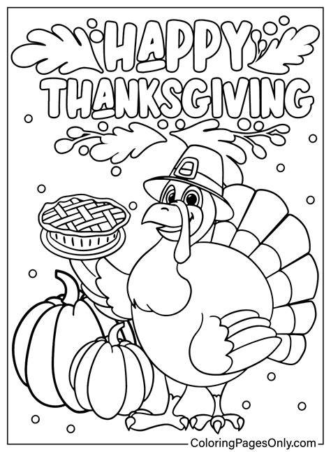 Cartoon Thanksgiving Coloring Pages
