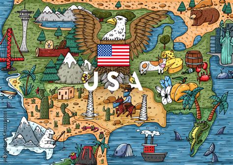28 United States Map Cartoon Map Online Source