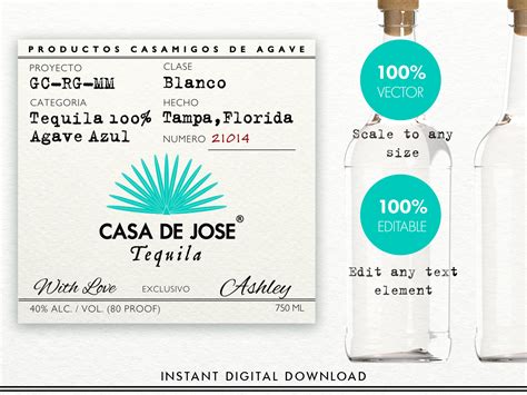 Casamigos Label Template