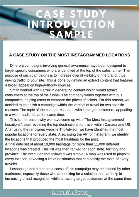 Case Study Introduction Template