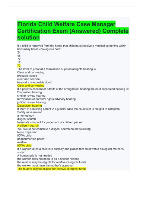 Case Manager Certification Florida