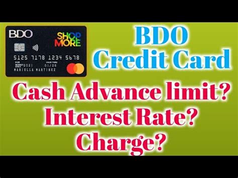 Cash Advance Limit Bdo