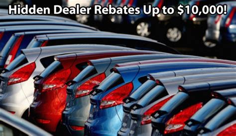 Cash Back Rebates and Dealer Incentives