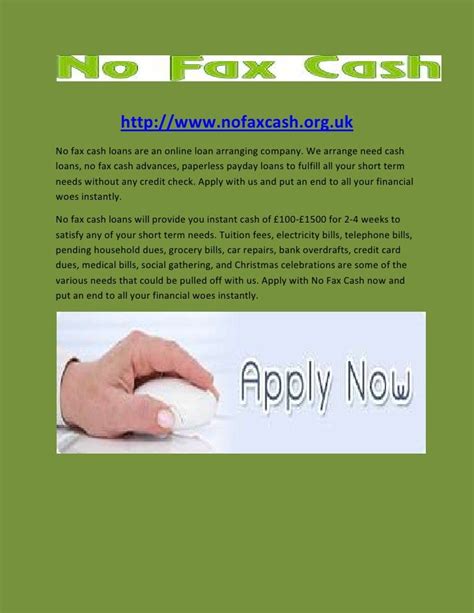 Cash Loans Fast No Faxing