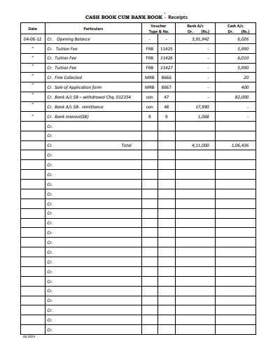 Download Cash Book Excel Template ExcelDataPro