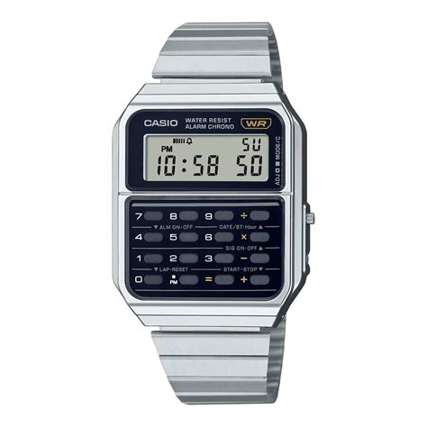Streamline Your Style and Math Skills with Casio Calculator Watch in Silver - Shop Now!