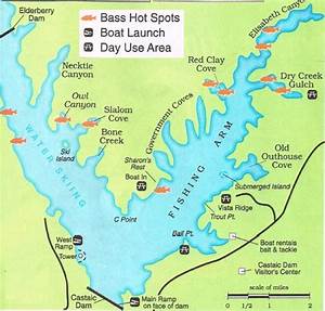 Castaic Lake Fishing Map