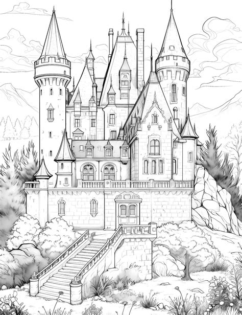 Castle Coloring Page