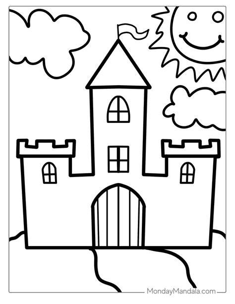 Castle Coloring Pages Easy