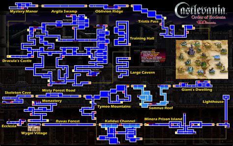 DS Castlevania Order of Ecclesia Overworld Map The Spriters Resource
