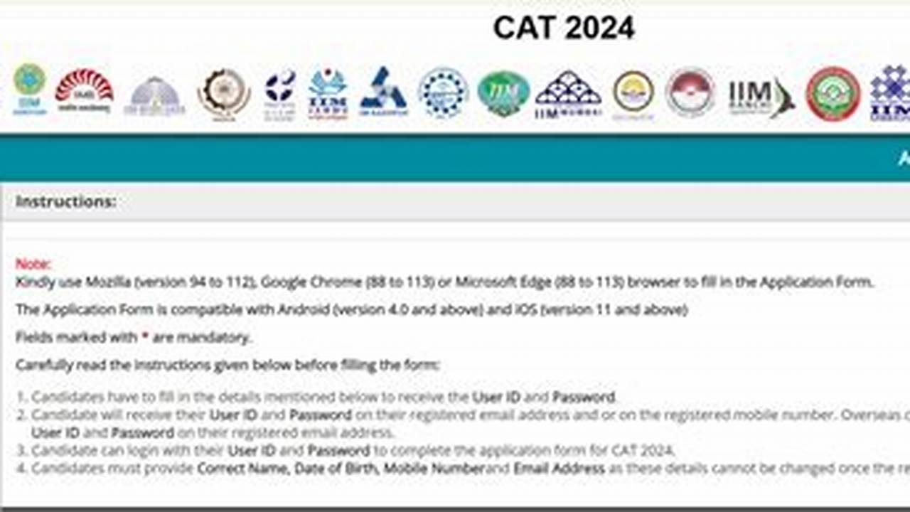 Cat Application Form 2024