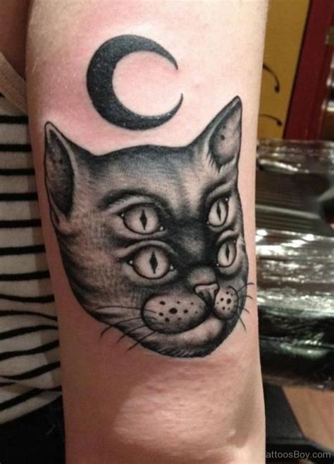 Cat face animal tattoo animaltattoo cattattoo armtattoo