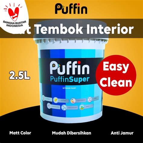 Jual Puffin Paint Cat tembok interior premium 20L puffin super easy