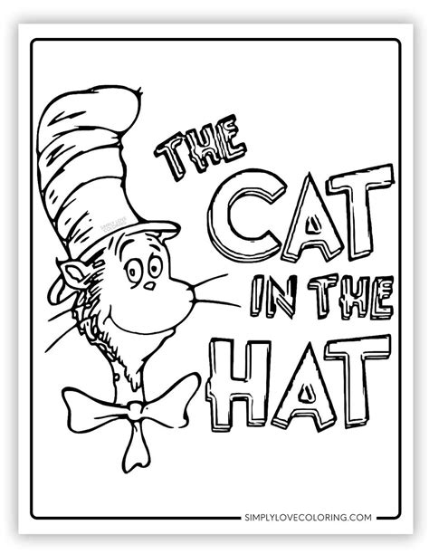 Cat And Hat Coloring Pages