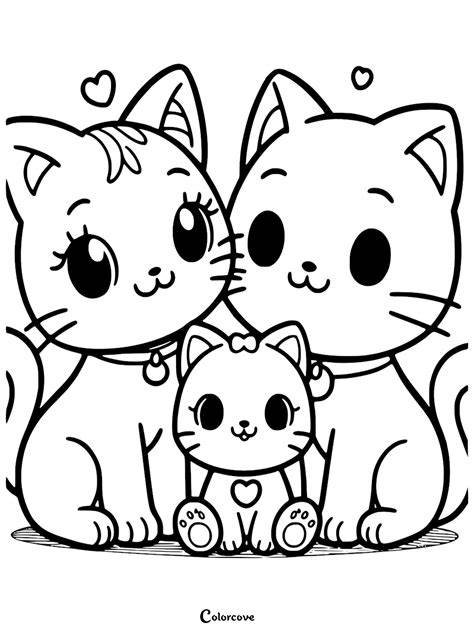 Cat Cartoon Coloring Pages